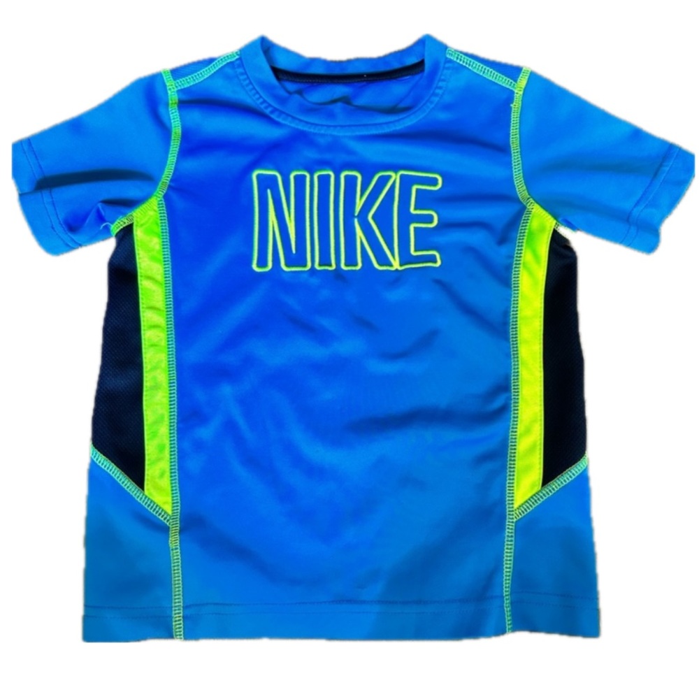 Nikes Blue/ Neon Green Boy's Active Shirt